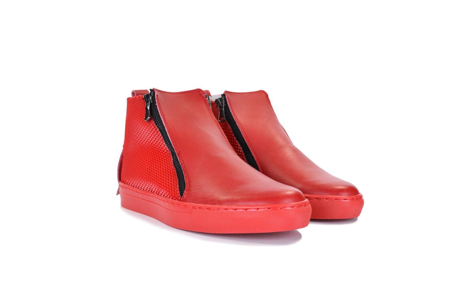 Sneakers pelle e piramide - 1140