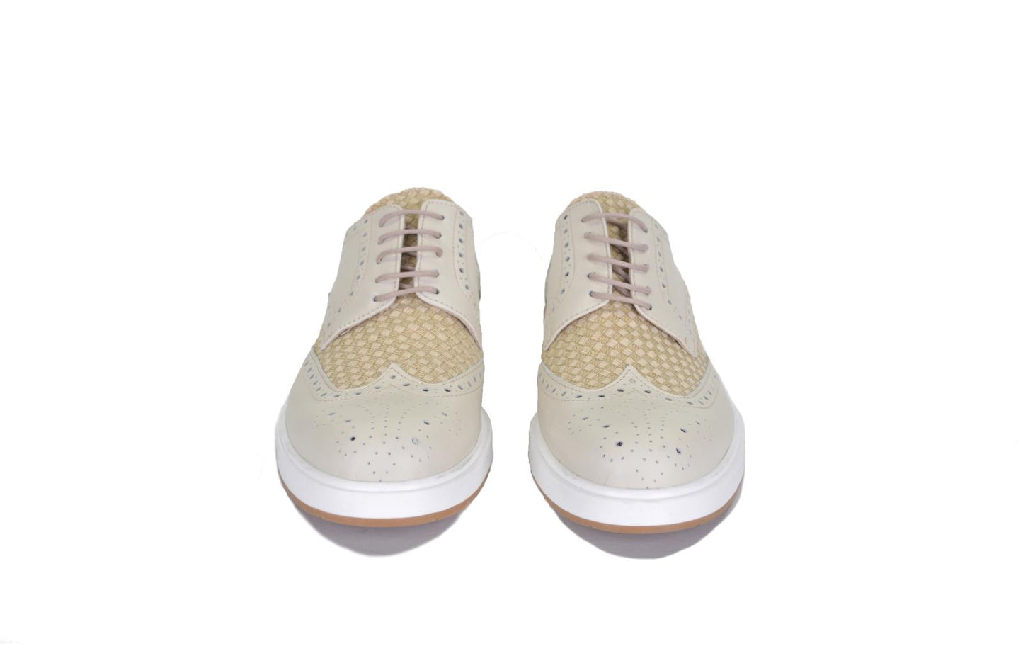 Derby in pelle e tessuto - S030