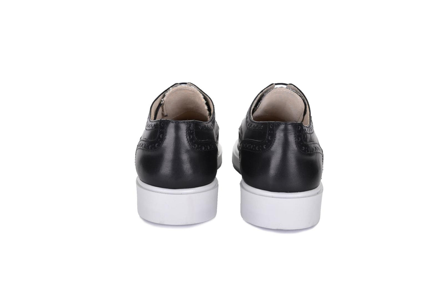 Derby in pelle e tessuto - S030