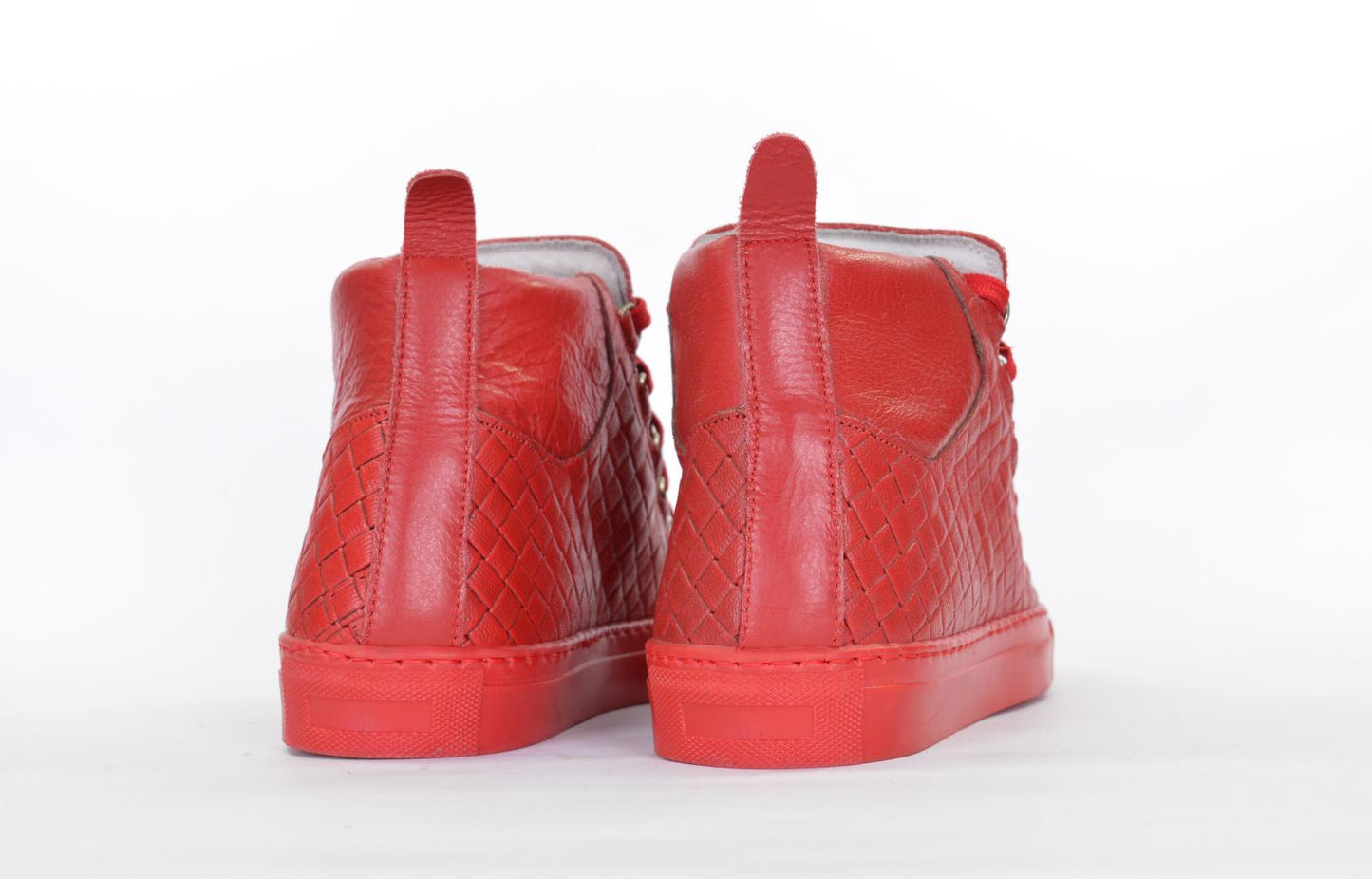 Sneakers in pelle intrecciata - B2100