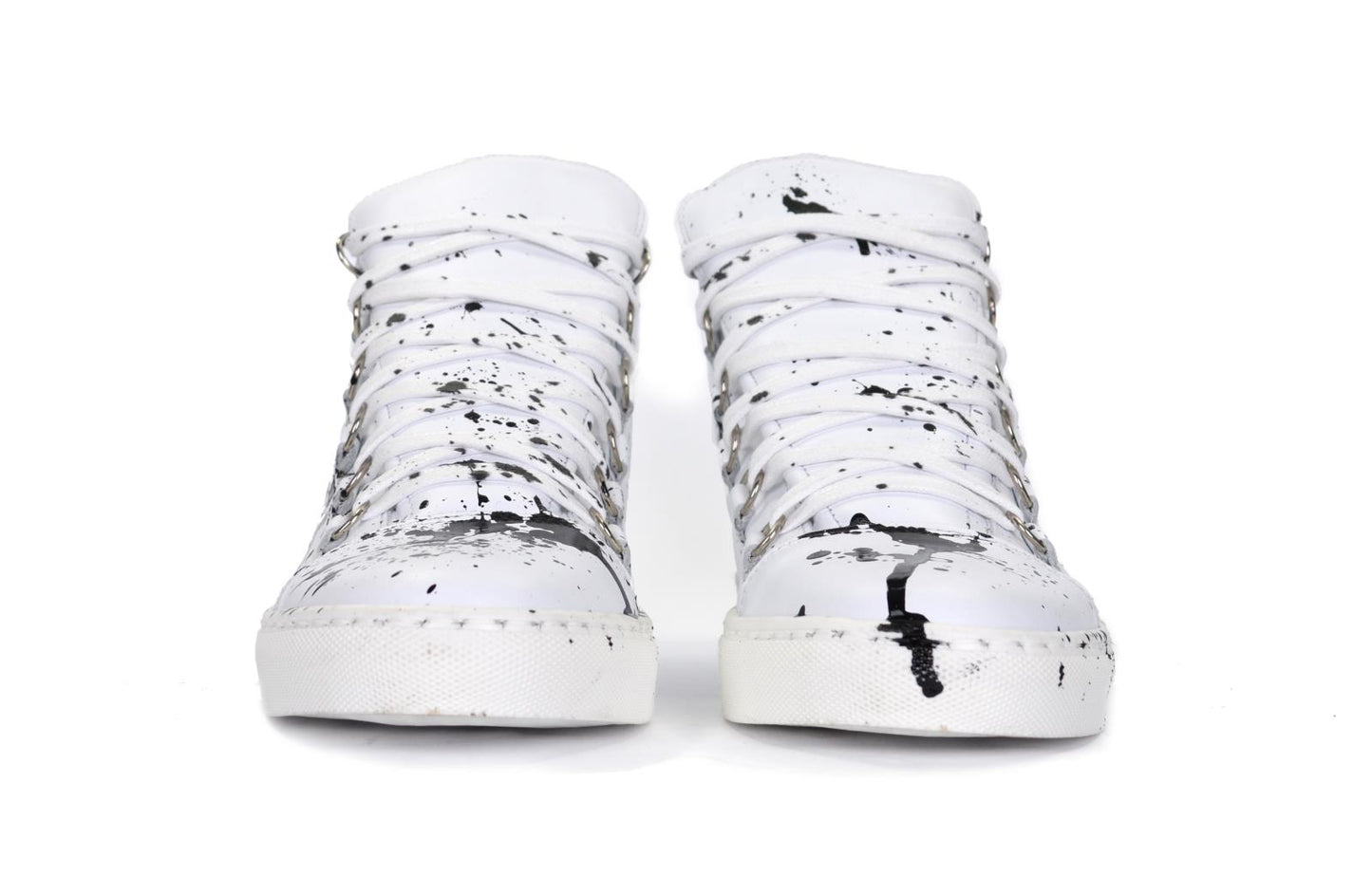 Sneakers in pelle con schizzi di pittura - B2000X