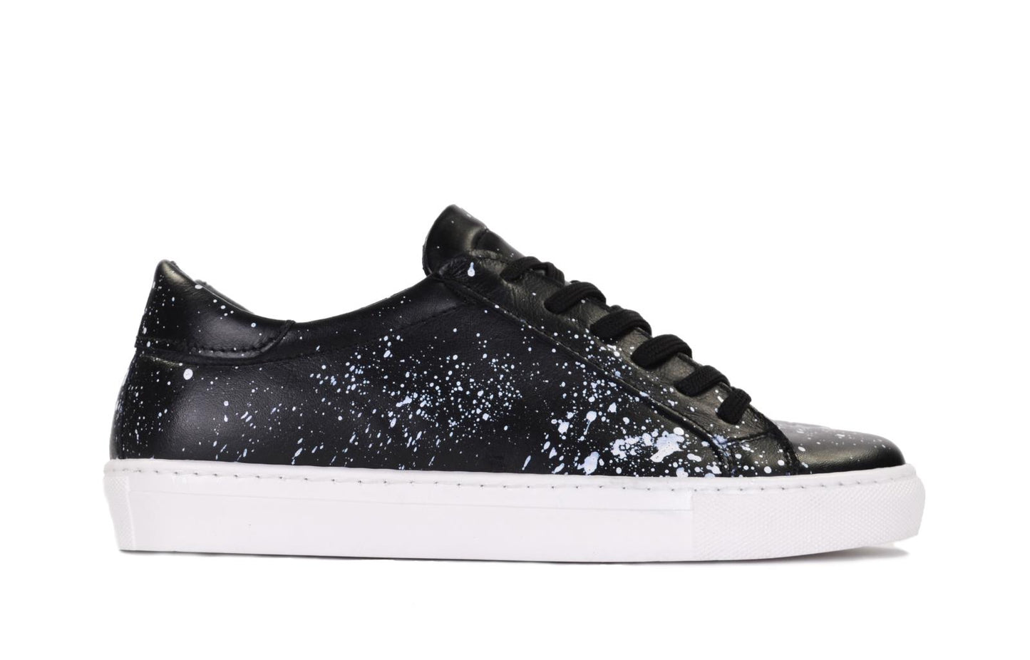 Sneakers in pelle con schizzi di pittura - 5230PV