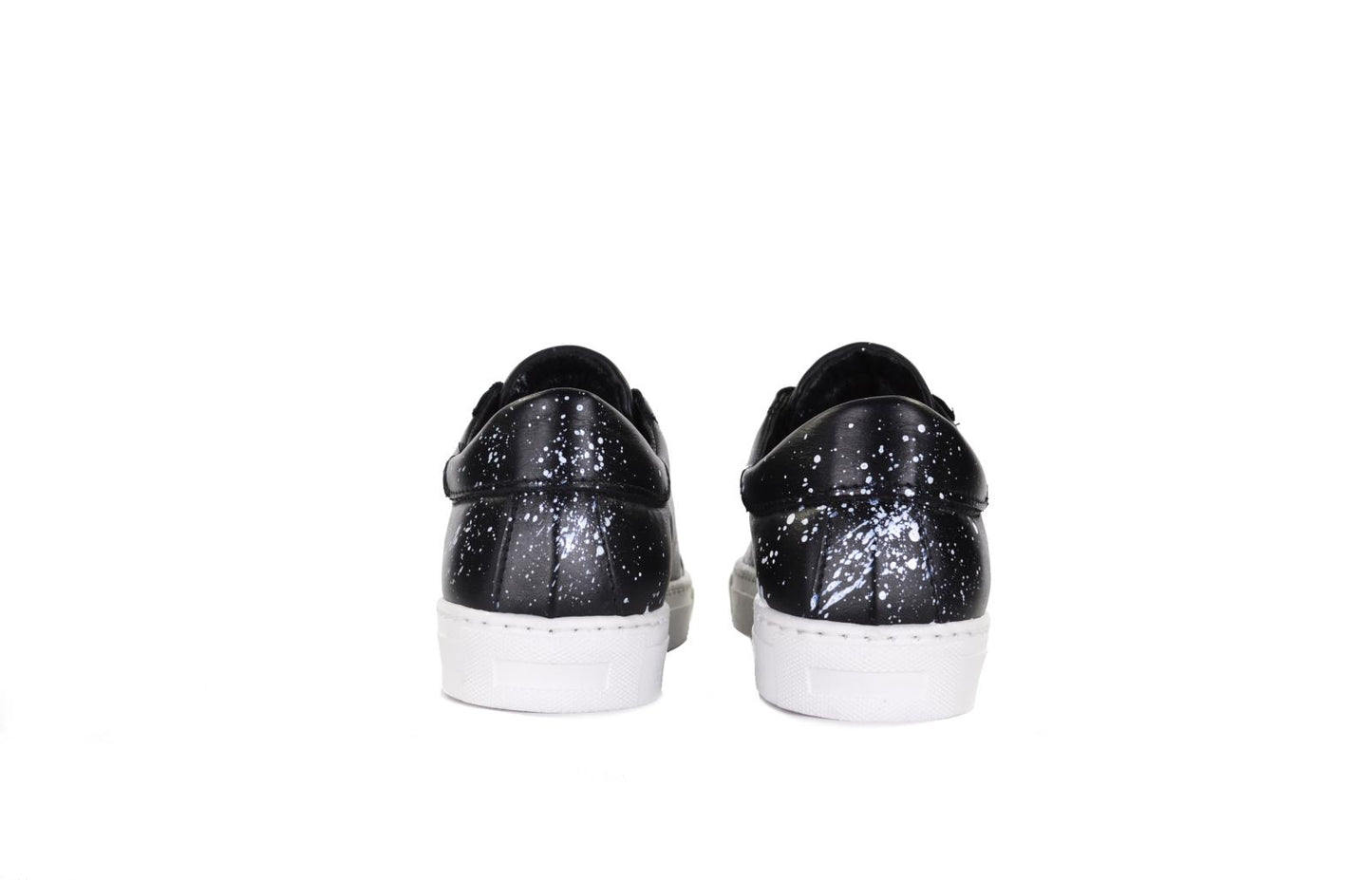 Sneakers in pelle con schizzi di pittura - 5230PV