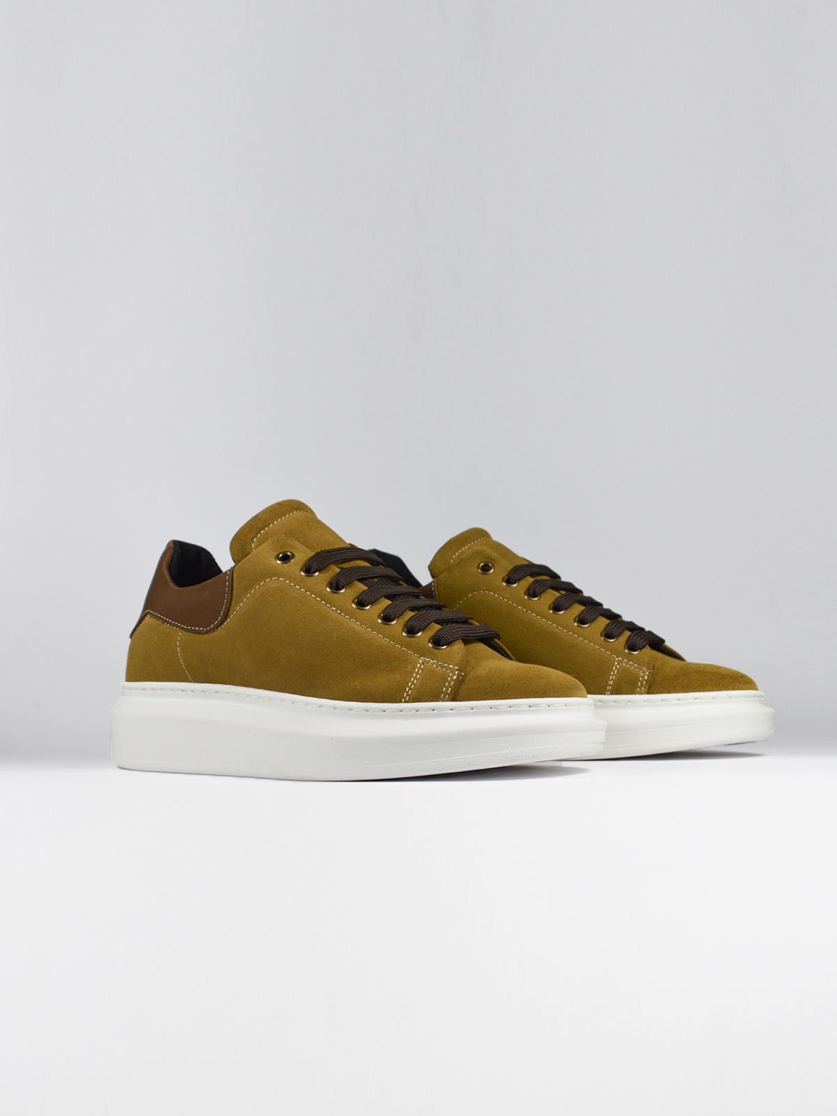 Sneakers in camoscio e pelle - K50CP