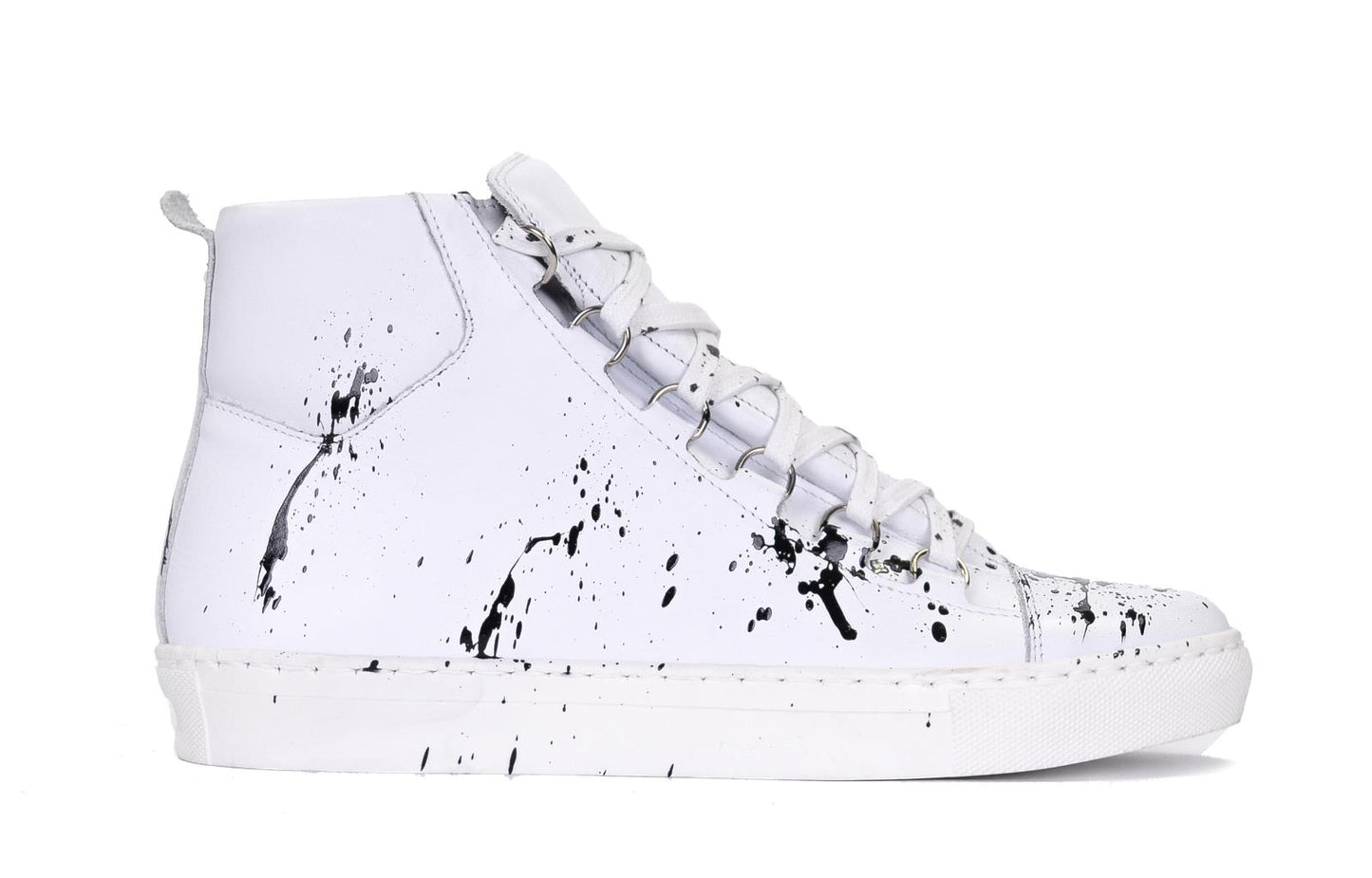 Sneakers in pelle con schizzi di pittura - B2000X
