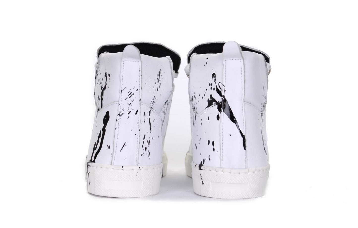 Sneakers in pelle con schizzi di pittura - B2000X