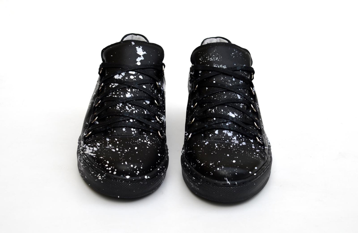 Sneakers in pelle con schizzi di pittura - B3000X